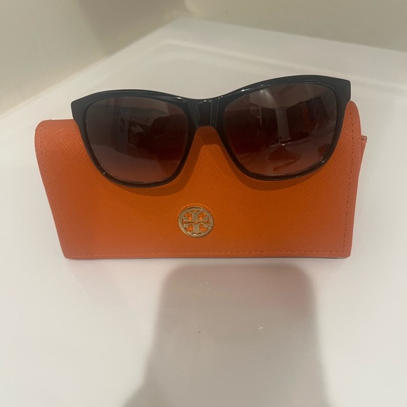 Tory Burch Accessories - Tory Burch‎ Black Sunglasses with Orange Case